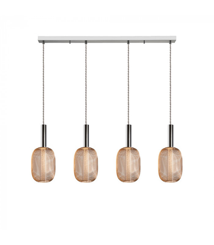 Dimmable Pendant Light Straight Bar Chrome-Gold -5