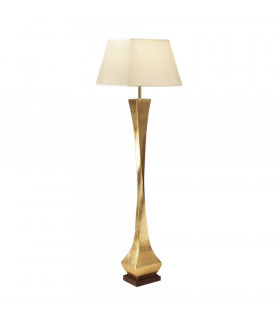 Table Lamp with Shades Rectangle & Square Pdoro Walnut Golden Raw 1x E27 -1