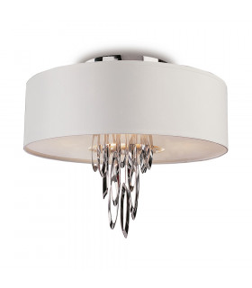 Semi Flush Ceiling Light Cylindrical Chrome 4x E14 -1