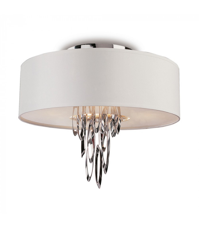 Semi Flush Ceiling Light Cylindrical Chrome 4x E14 -1