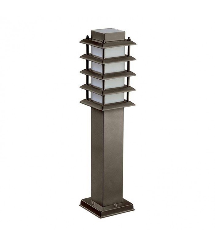 1 Light Outdoor Bollard Light Brown IP55 - 1