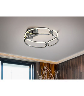 Semi Flush Ceiling Light Cylindrical Chrome -1