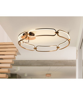Semi Flush Ceiling Light Cylindrical Rose Gold -1