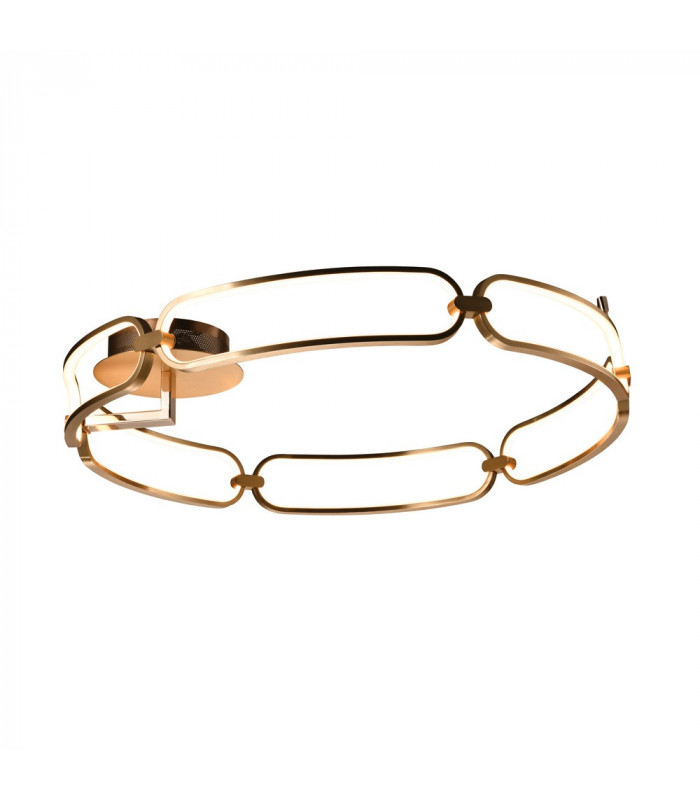 Semi Flush Ceiling Light Cylindrical Rose Gold -3