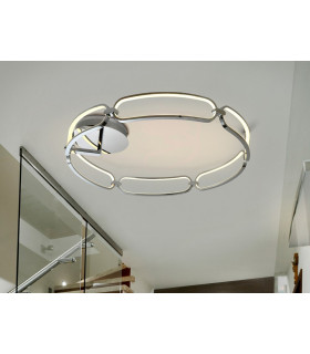 Semi Flush Ceiling Light Cylindrical Chrome -1