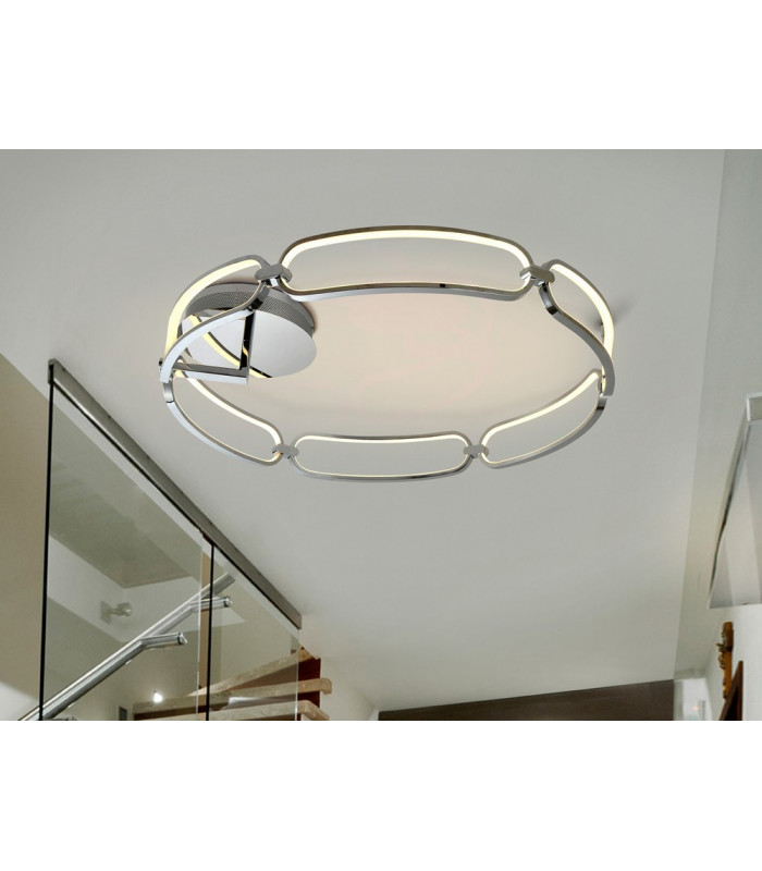 Semi Flush Ceiling Light Cylindrical Chrome -1