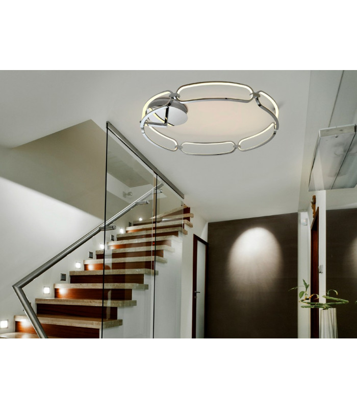 Semi Flush Ceiling Light Cylindrical Chrome -2