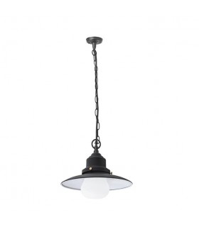 1 Light Outdoor Ceiling Pendant Light Black IP44 - 1