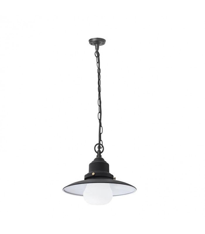 1 Light Outdoor Ceiling Pendant Light Black IP44 - 1