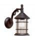 1 Light Outdoor Wall Lantern Rusty Brown - 1