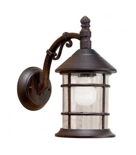 1 Light Outdoor Wall Lantern Rusty Brown - 1