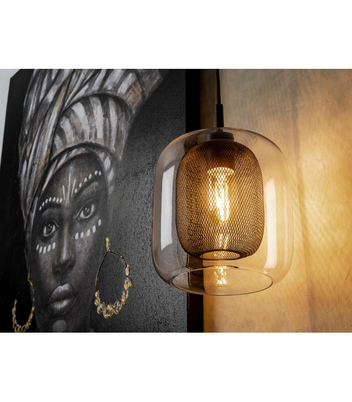 Wall Light with Shade Chocolate 1x E27 -2