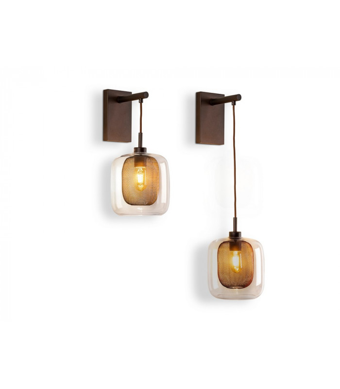 Wall Light with Shade Chocolate 1x E27 -3