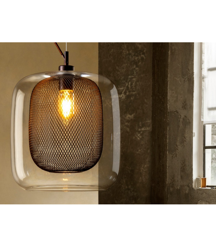 Pendant Light Cylindrical Chocolate 1x E27 -1