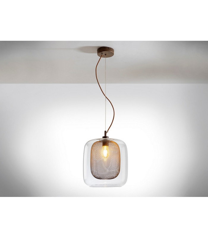 Pendant Light Cylindrical Chocolate 1x E27 -3