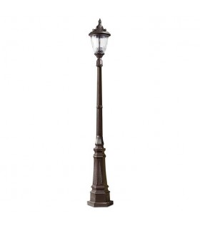 3 Light Outdoor Post Lantern Rusty Brown - 1