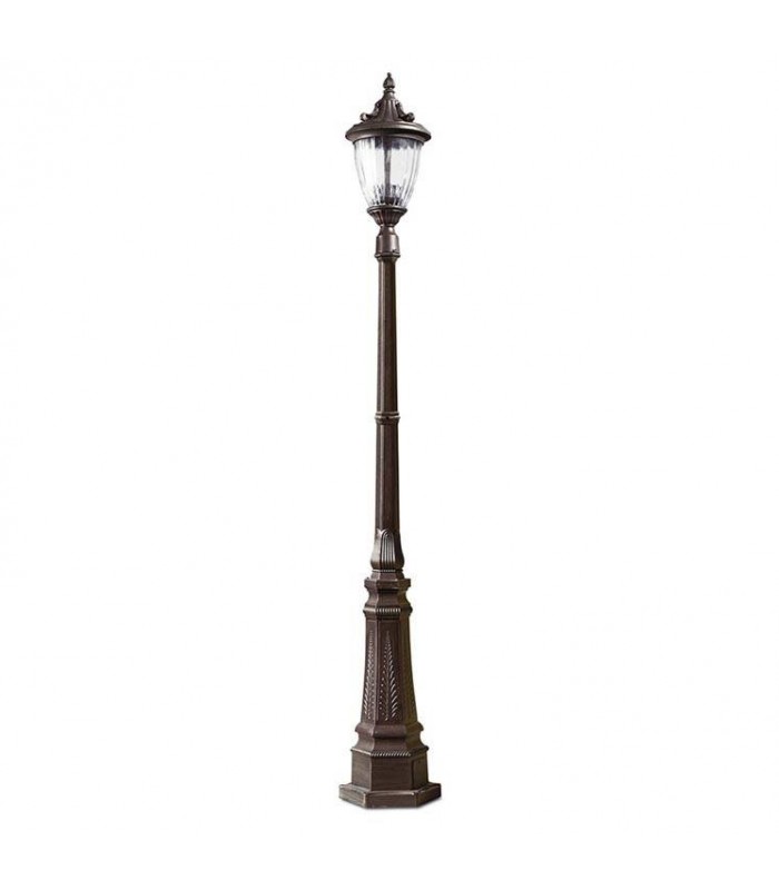 3 Light Outdoor Post Lantern Rusty Brown - 1