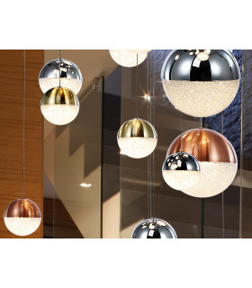 Dimmable 27 Light Light Pendant Light Cluster Drop Chrome Copper Satin Brass -1