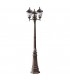 3 Light Triple Outdoor Post Lantern Rusty Brown - 1