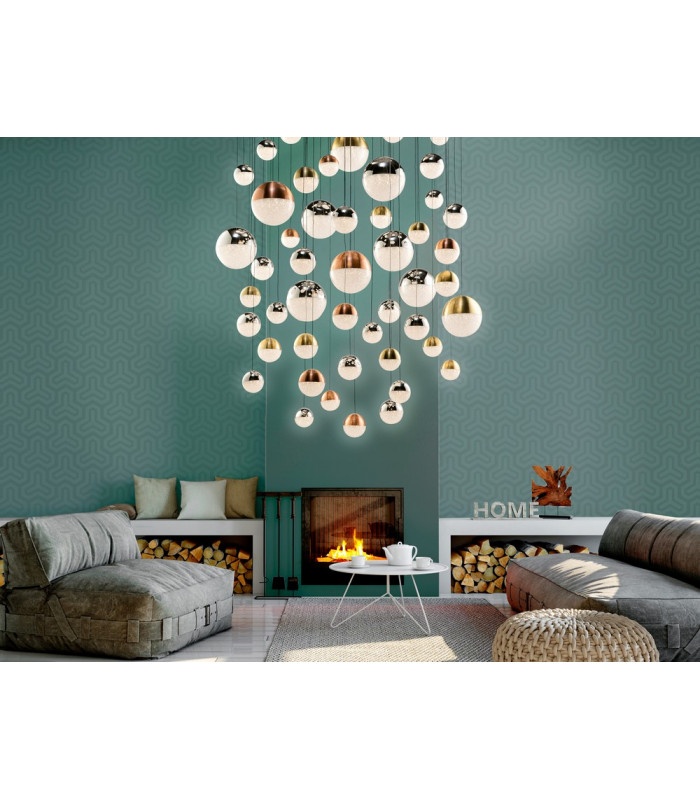 Dimmable 55 Light Light Pendant Light Cluster Drop Chrome Copper Brass -4