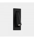 LED Recessed Fold Away Reading Light Metallic Black IP20 2.1W 2700K