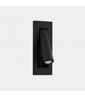 LED Recessed Fold Away Reading Light Metallic Black IP20 2.1W 2700K
