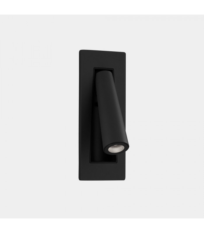 LED Recessed Fold Away Reading Light Metallic Black IP20 2.1W 2700K