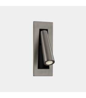 LED Recessed Fold Away Reading Light Satin Nickel IP20 2.1W 2700K