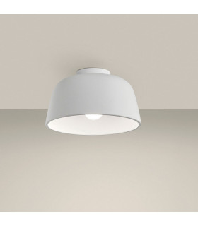Cylindrical Semi Flush Light Small White E27