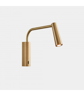 LED Reading Light Adjustable Arm Matt Gold IP20 2.1W 2700K