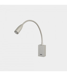 LED Reading Light Adjustable Arm Satin Nickel IP20 2.2W 3000K