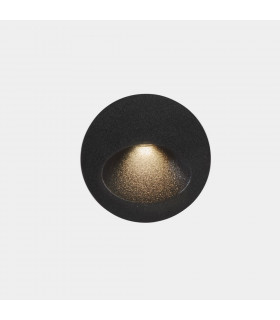 Outdoor LED Recessed Wall Light Round Urban Grey IP65 2.2W 3000K