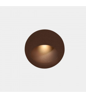 Outdoor LED Recessed Wall Light Round Brown IP65 2.2W 3000K