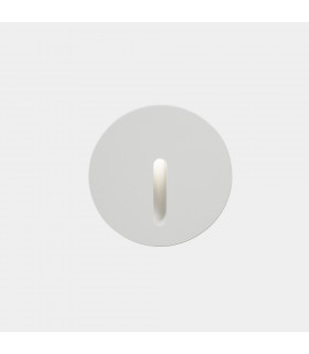 Outdoor LED Recessed Wall Light Round White IP65 2.2W 3000K