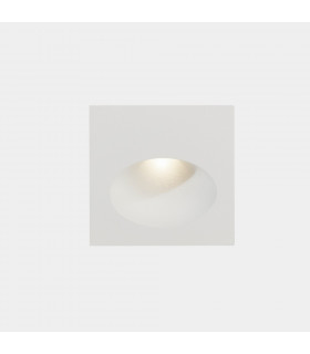 Outdoor LED Recessed Wall Light Square White IP65 2.2W 3000K