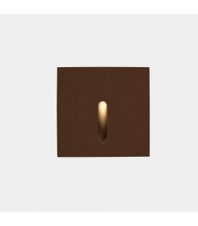 Outdoor LED Recessed Wall Light Square Brown IP65 2.2W 3000K