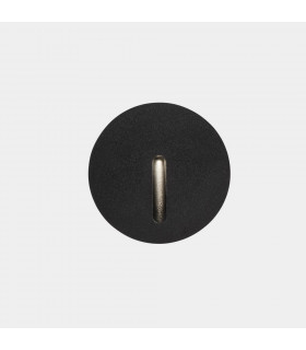 Outdoor LED Recessed Wall Light Round Urban Grey IP65 2.2W 2700K