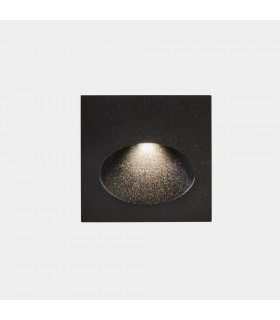 Outdoor LED Recessed Wall Light Square Urban Grey IP65 2.2W 2700K