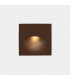 Outdoor LED Recessed Wall Light Square Brown IP65 2.2W 2700K