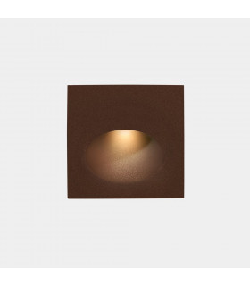 Outdoor LED Recessed Wall Light Square Brown IP65 2.2W 2700K