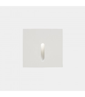 Outdoor LED Recessed Wall Light Square White IP65 2.2W 2700K