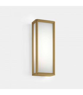 Outdoor LED Box Wall Lantern Gold, White IP65 21.8W 2700K