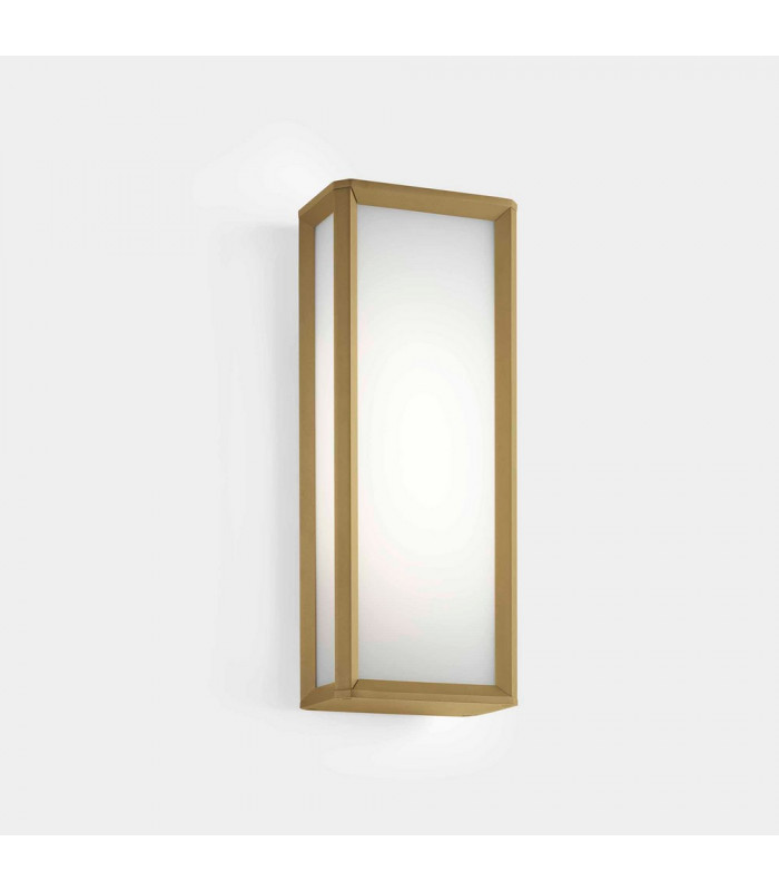 Outdoor LED Box Wall Lantern Gold, White IP65 21.8W 2700K