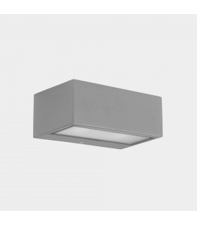 Outdoor LED Up Down Light Grey, Opal IP65 10.5W 2700K