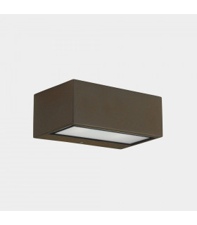 Outdoor LED Up Down Light Brown, Opal IP65 10.5W 2700K
