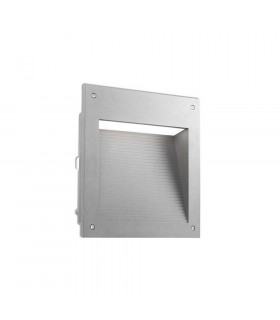 Outdoor LED Recessed Wall Light Grey, Partly-Sandblasted IP66 20W 4000K Dimmable