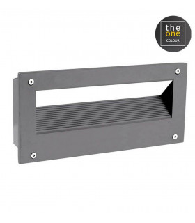 Outdoor LED Recessed Wall Light Grey, Matt IP65 5.5W 3000K Dimmable