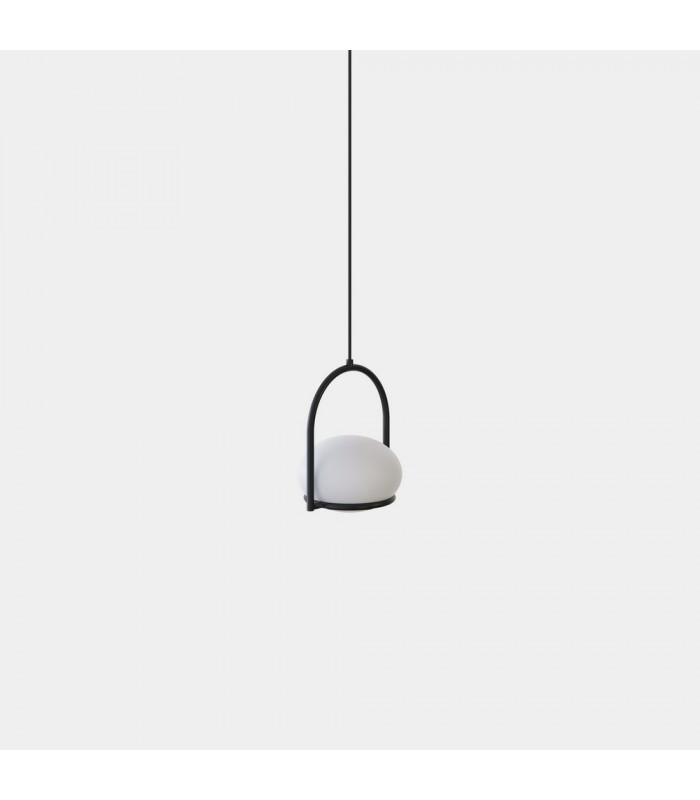 Globe Pendant Black, White E14