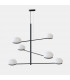 Multi Arm Pendant Black, White E14