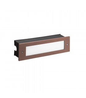 Outdoor LED Recessed Wall Light Brown, Matt IP65 8.7W 4000K